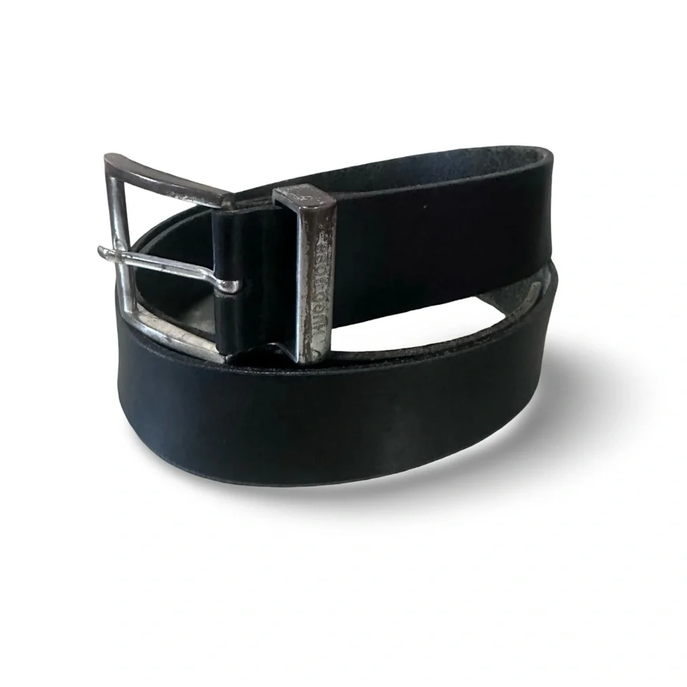 Hugo Boss Black Belt Silver Buckle 43